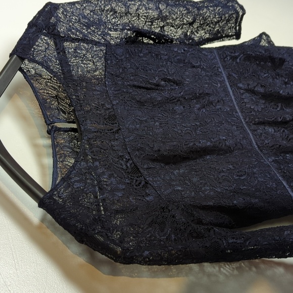 Adrianna Papell Lace Peplum Sheath Dress - Picture 6 of 13